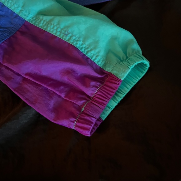 Vintage Adidas ACG Pullover Windbreaker Color: Turquoise Blue and Purple Size: L - Picture 5 of 14